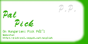 pal pick business card